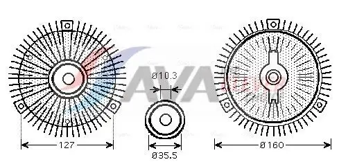 Embrayage, ventilateur de radiateur AVA COOLING MSC408