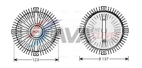 Embrayage, ventilateur de radiateur AVA COOLING MSC411