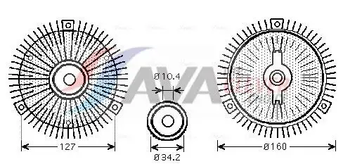 Embrayage, ventilateur de radiateur AVA COOLING MSC414