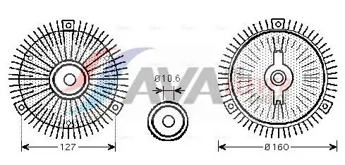 Embrayage, ventilateur de radiateur AVA COOLING MSC489