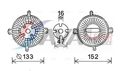 Embrayage, ventilateur de radiateur AVA COOLING MSC496