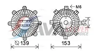 Embrayage, ventilateur de radiateur AVA COOLING MTC222