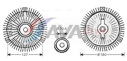Embrayage, ventilateur de radiateur AVA COOLING OLC555