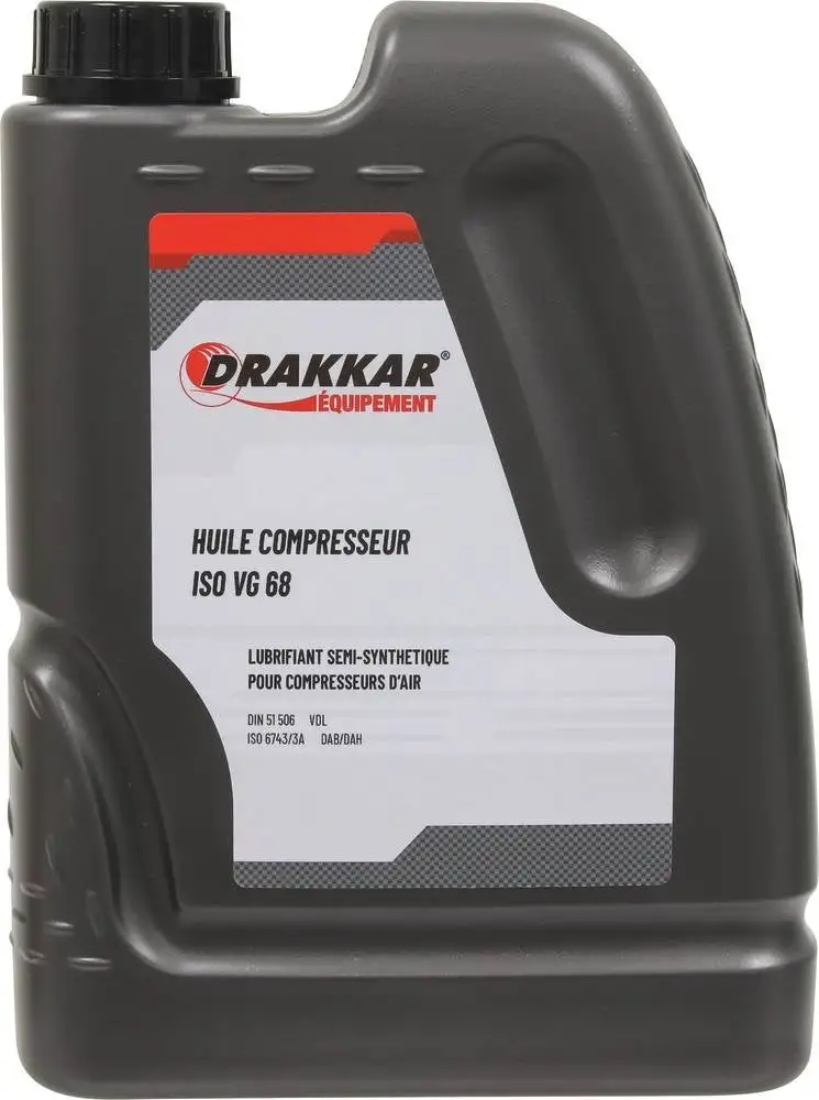 DRAKKAR EQUIPEMENT - Huile pour compresseur ISO 68 - bidon de 2L - 06731