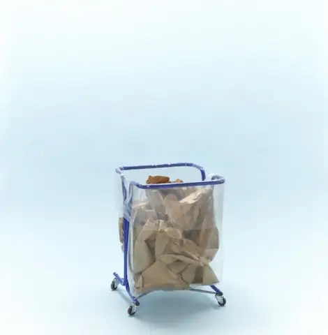 MOTTEZ - Support sac poubelle 240 litres avec roulettes - B016C240