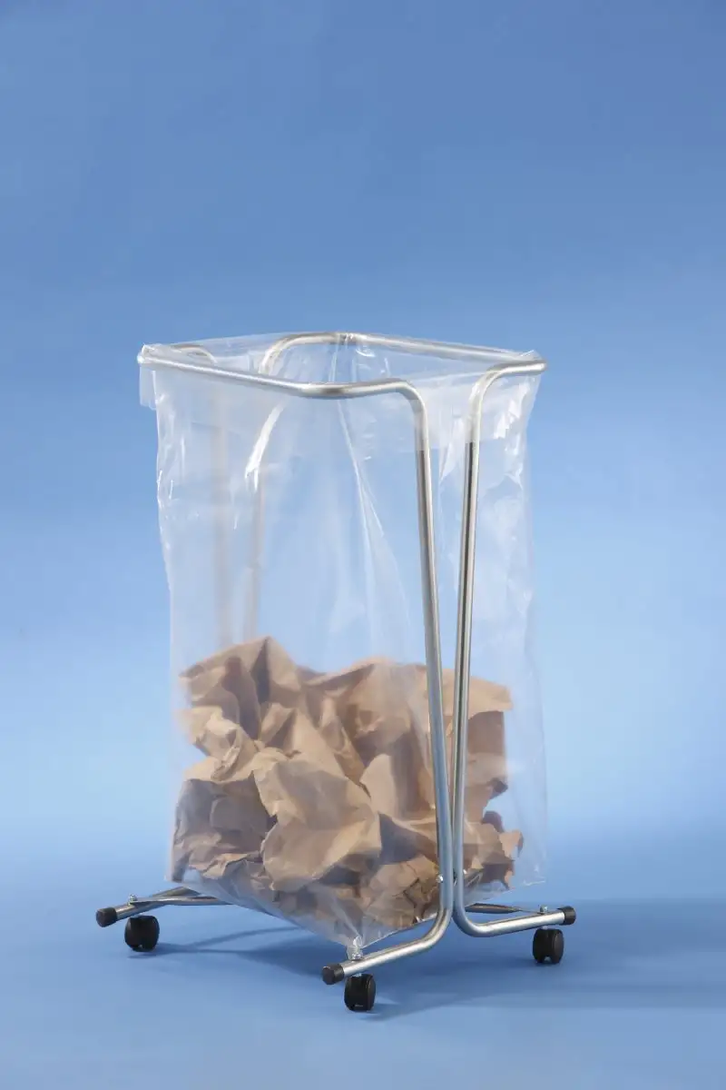 MOTTEZ - Support sac poubelle sur roulettes 100-110 litres - zingué sur roulettes - B016CNM