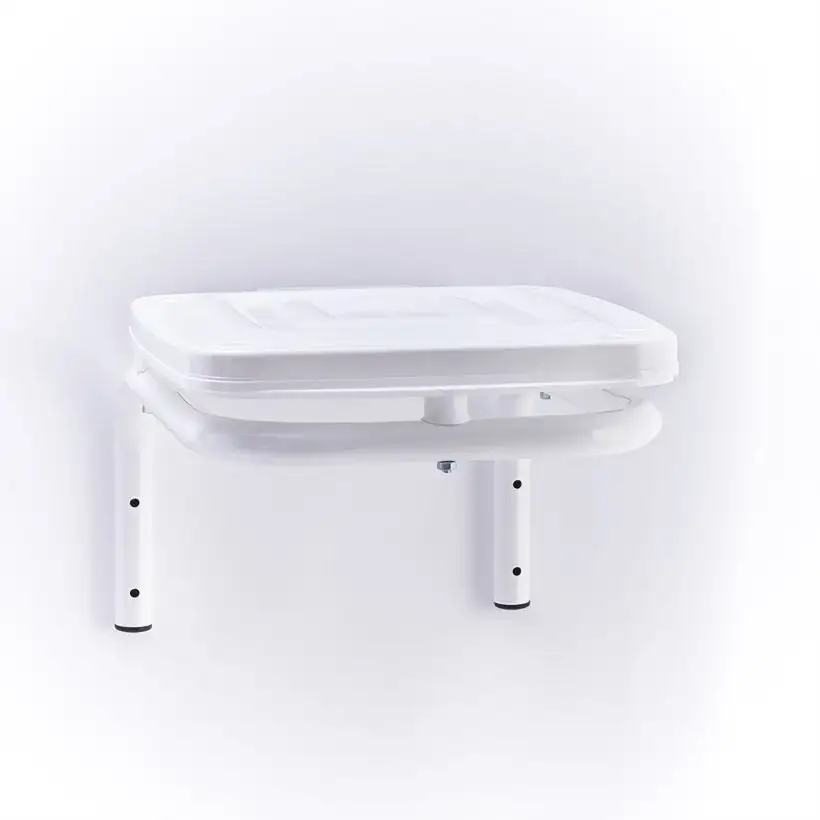 MOTTEZ - Support sac poubelle mural avec couvercle - blanc - tube /Ø 25 - B066S