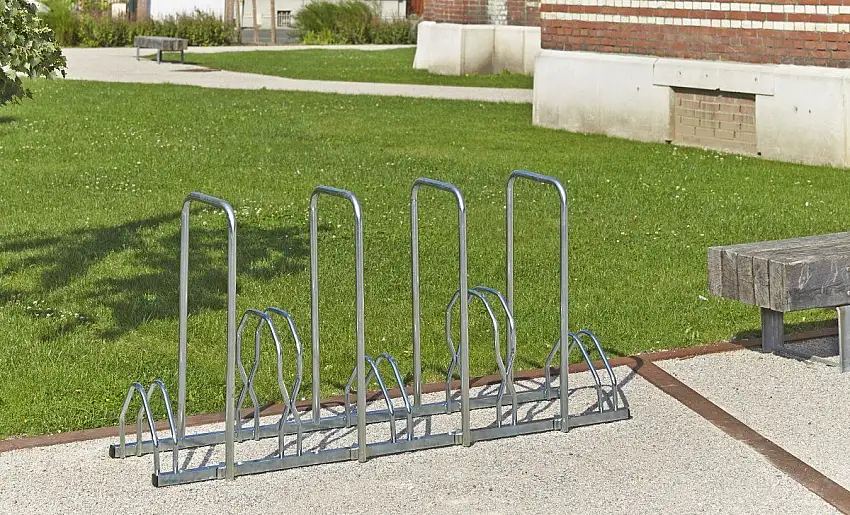 Mottez - Râtelier à vélos 5 Vélos - 2 Niveaux avec Arceaux - B129AR