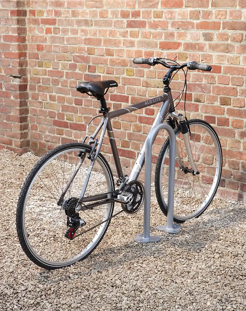 MOTTEZ - 2 range vélos platine - Rond 42xH70cm tube /Ø40mm - B143C2RON