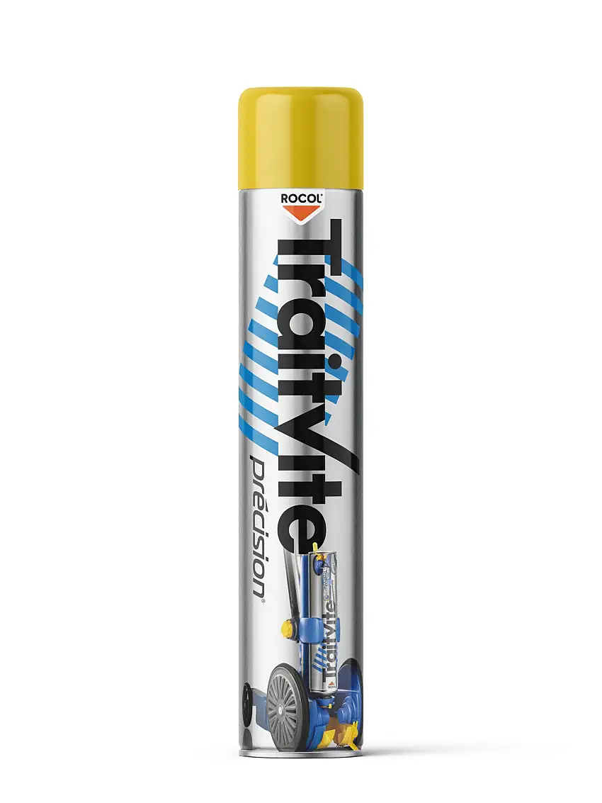 TRAITVITE - Peinture marquage et traçage au sol ultra résistante 750ml - Jaune - R47021