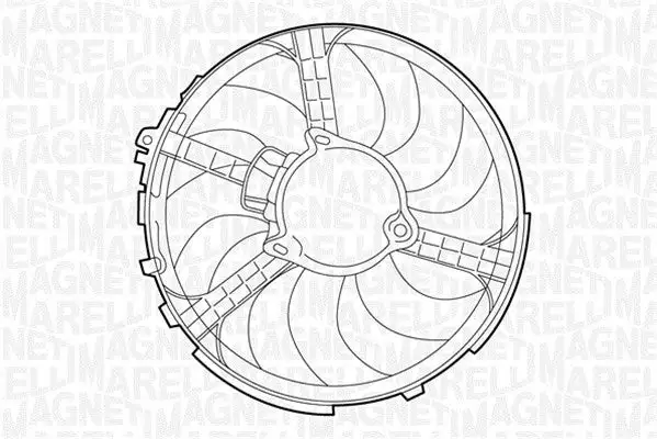 Ventilateur, refroidissement du moteur MAGNETI MARELLI 069422033010