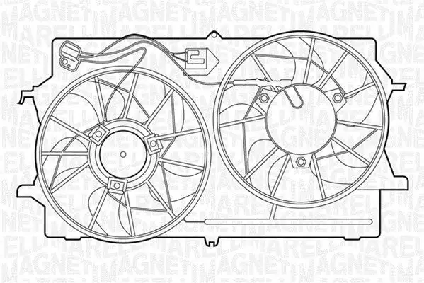 Ventilateur, refroidissement du moteur MAGNETI MARELLI 069422307010