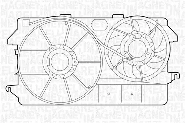 Ventilateur, refroidissement du moteur MAGNETI MARELLI 069422321010