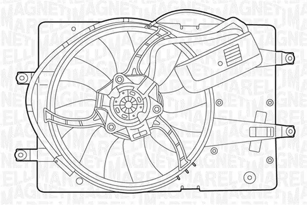 Ventilateur, refroidissement du moteur MAGNETI MARELLI 069422393010