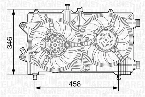 Ventilateur, refroidissement du moteur MAGNETI MARELLI 069422447010