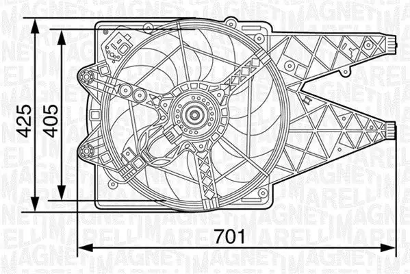 Ventilateur, refroidissement du moteur MAGNETI MARELLI 069422454010