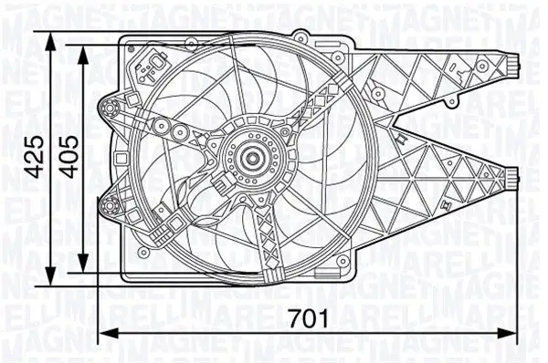 Ventilateur, refroidissement du moteur MAGNETI MARELLI 069422472010