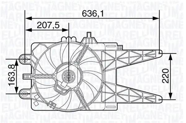 Ventilateur, refroidissement du moteur MAGNETI MARELLI 069422478010