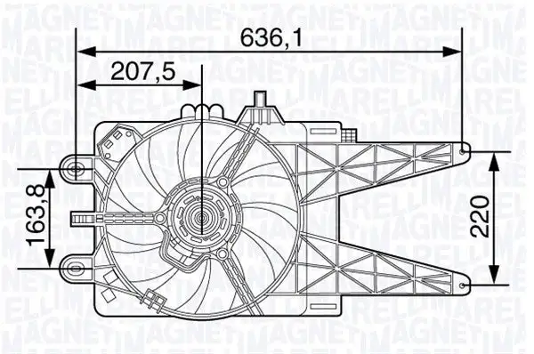 Ventilateur, refroidissement du moteur MAGNETI MARELLI 069422479010
