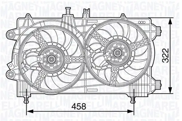 Ventilateur, refroidissement du moteur MAGNETI MARELLI 069422481010