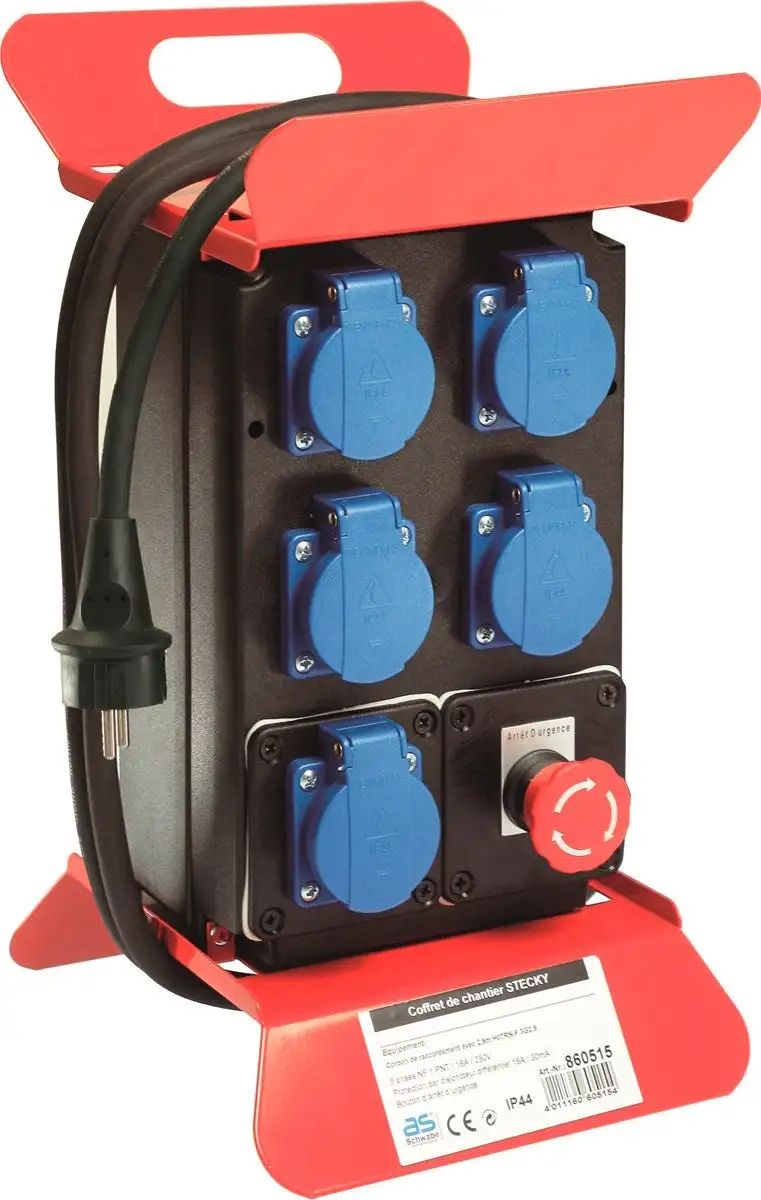 AS SCHWABE - Coffret chantier 5 prises - 03140