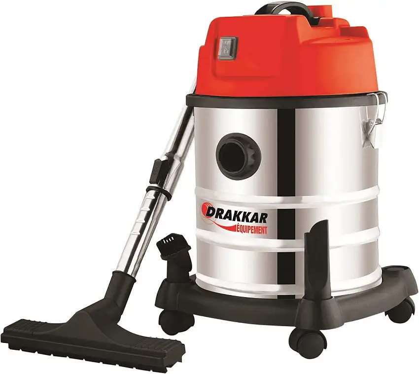 TOPCAR - Aspirateur 20l eau et poussieres 1200w - 1 moteur- tuyau 2m - 07411