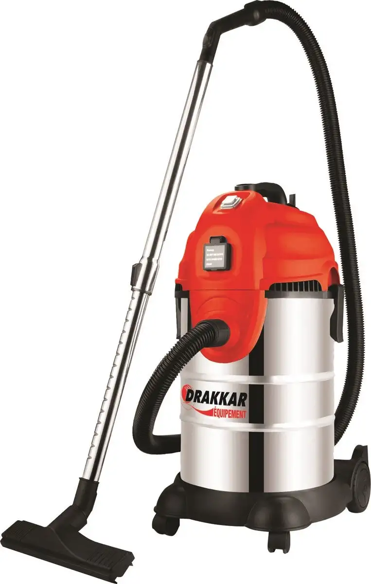 TOPCAR - Aspirateur 30l eau et poussieres 1200w - 1 moteur- tuyau 2m- prise opt - 07439