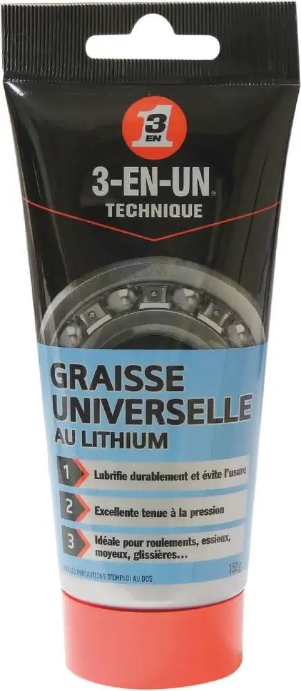 3 EN 1 - Graisse au lithium - tube de 150g - 10011