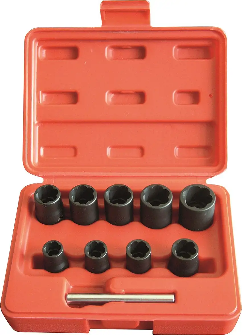DRAKKAR TOOLS - 9 douilles Twist 1/2" + 1 barre d'extraction - 10770