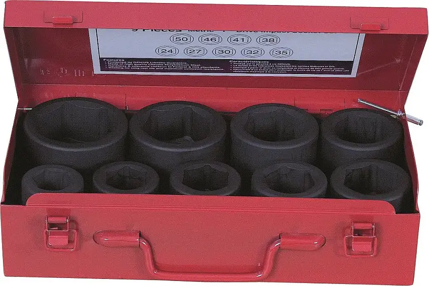 DRAKKAR TOOLS - 9 douilles à chocs 1'' - 10839