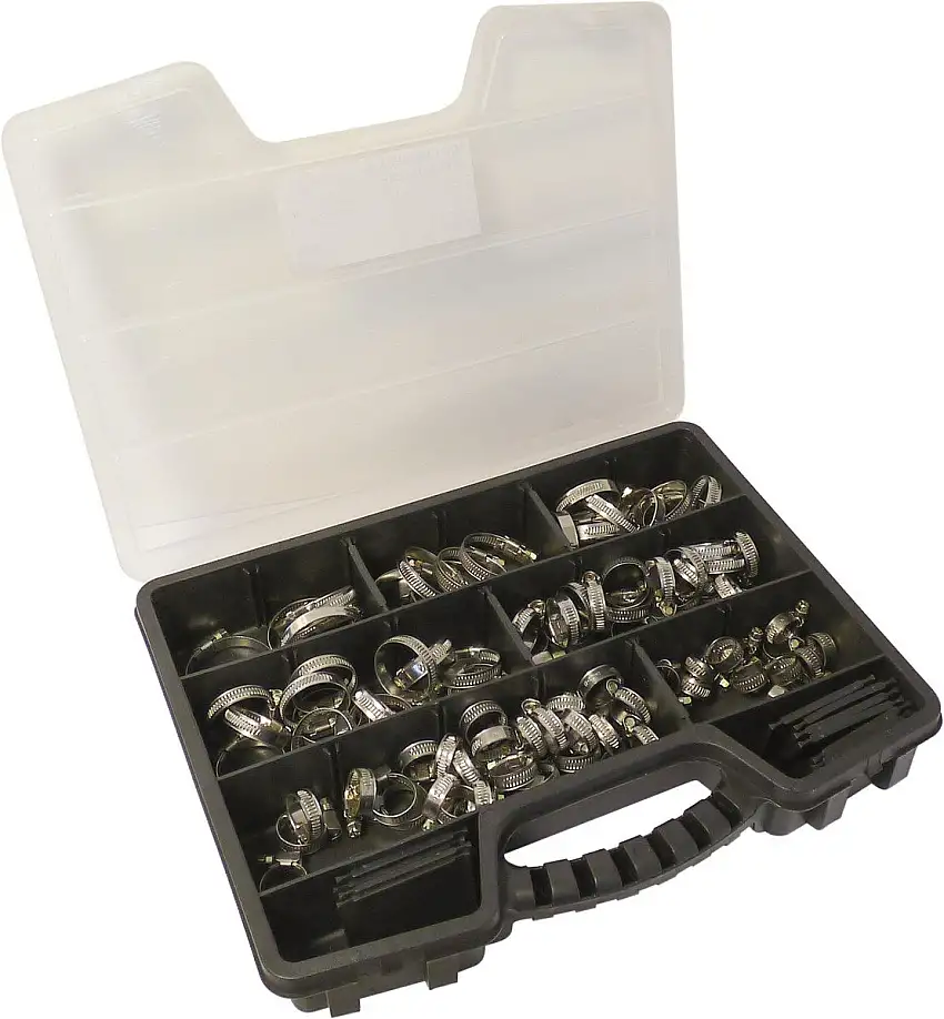 KLIPPER - Collier à crémaillère acier inox et vis zingué 9mm de 8 à 50mm - coffret de 100 pcs - 14059