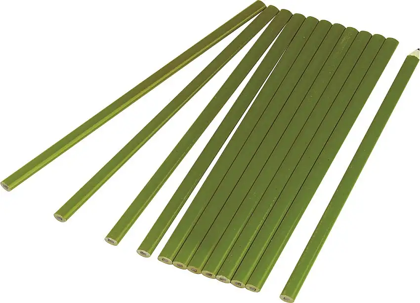 TALIAPLAST - Etui 12 crayons macon vert 300mm - 14409
