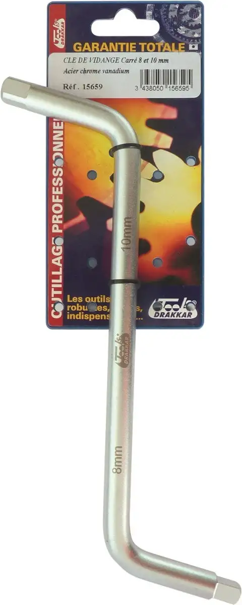 DRAKKAR TOOLS - Clé de vidange coudée 8-10mm vrac *DT* - 15658