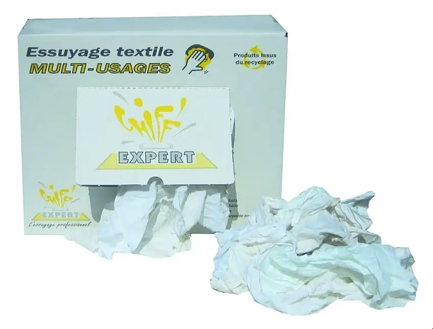 TOPCAR - Carton de 10 kg de chiffons multi-usages blancs - D014 ECX