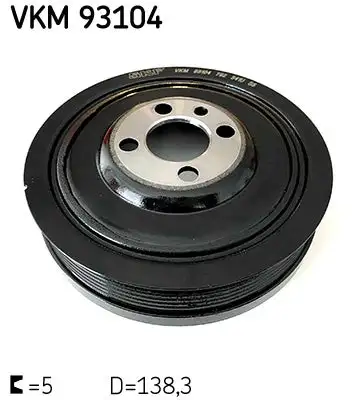 Poulie vilebrequin, Poulie damper SKF VKM 93104