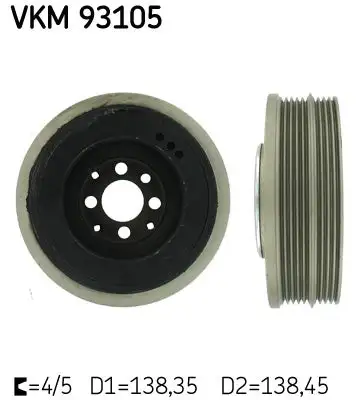 Poulie vilebrequin, Poulie damper SKF VKM 93105