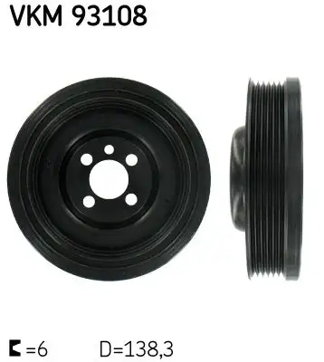 Poulie vilebrequin, Poulie damper SKF VKM 93108