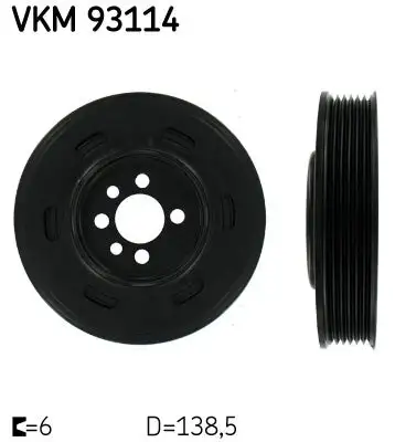 Poulie vilebrequin, Poulie damper SKF VKM 93114