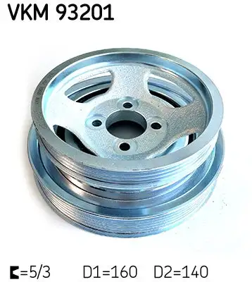 Poulie vilebrequin, Poulie damper SKF VKM 93201