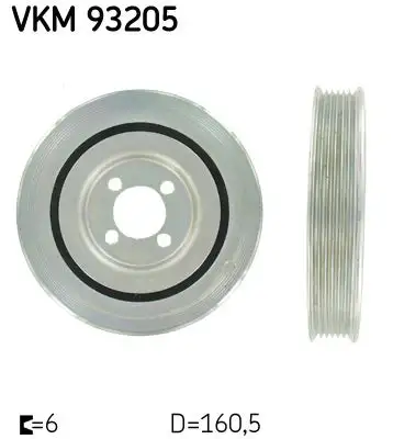 Poulie vilebrequin, Poulie damper SKF VKM 93205