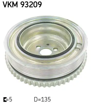 Poulie vilebrequin, Poulie damper SKF VKM 93209