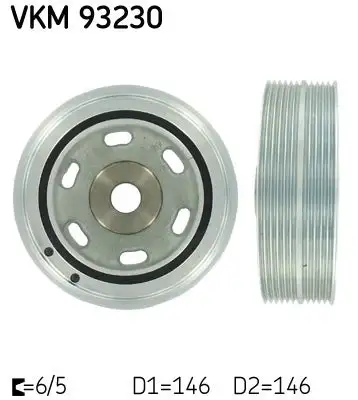 Poulie vilebrequin, Poulie damper SKF VKM 93230