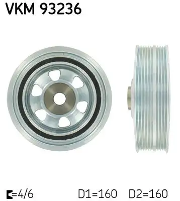 Poulie vilebrequin, Poulie damper SKF VKM 93236