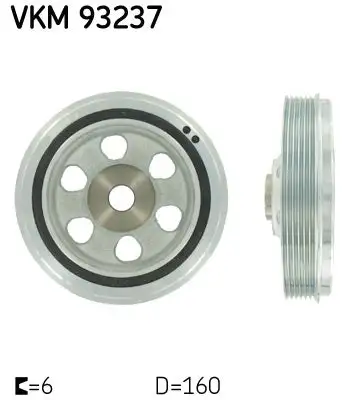 Poulie vilebrequin, Poulie damper SKF VKM 93237