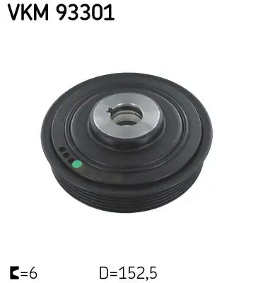 Poulie vilebrequin, Poulie damper SKF VKM 93301