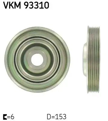 Poulie vilebrequin, Poulie damper SKF VKM 93310