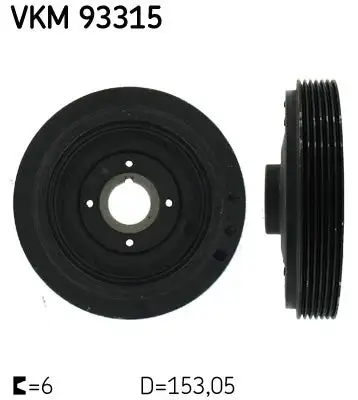 Poulie vilebrequin, Poulie damper SKF VKM 93315