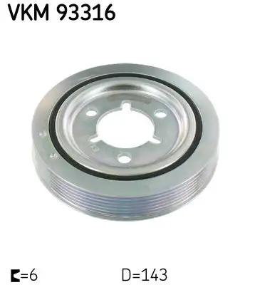 Poulie vilebrequin, Poulie damper SKF VKM 93316