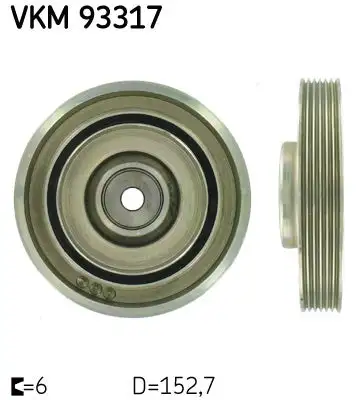 Poulie vilebrequin, Poulie damper SKF VKM 93317