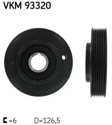 Poulie vilebrequin, Poulie damper SKF VKM 93320